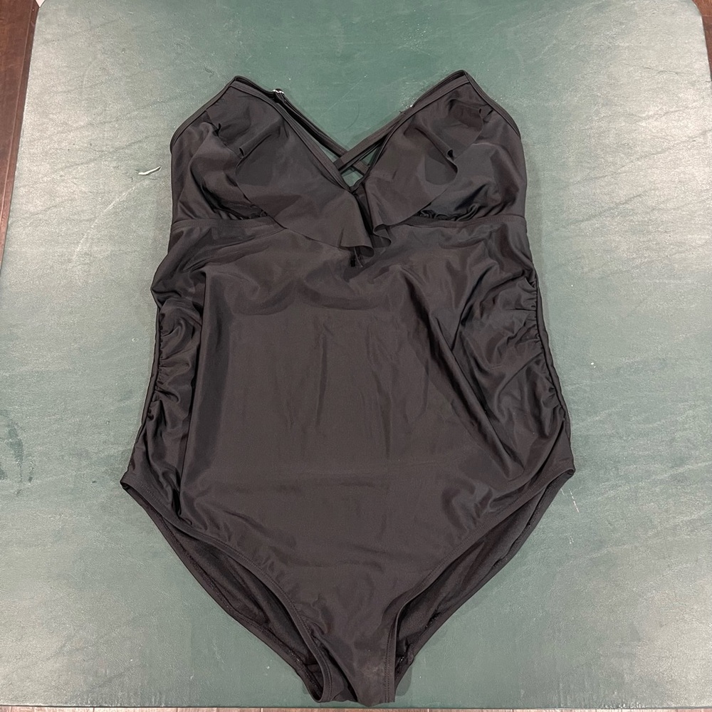 Isabel Maternity by Ingrid & Isabel Black One-Piece Swimsuit BNWOT